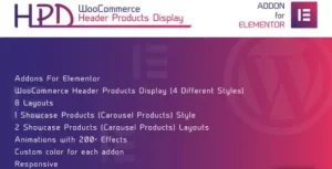 WooCommerce Header Products Display for Elementor