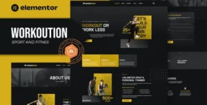 Workoution - Sports and Fitness Elementor Template Kit