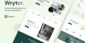 Wryter - Content Copywriting Services Elementor Template Kit