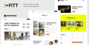 X-Fitt - Personal Trainer & Gym Elementor Template Kit