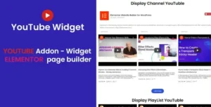 YouTube Widgets - Addon for elementor page builder