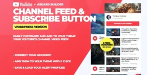 Youtube Channel Feeds and Subscribe Box Plugin