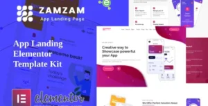 Zamzam - App Landing Elementor Template Kit