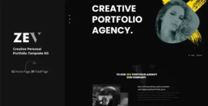 Zev - Creative Personal Portfolio Template Kit