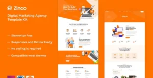 Zinco - Digital Marketing Agency Elementor Template Kit