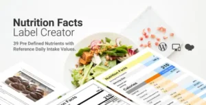 Nutrition Facts Label Creator for WPBakery