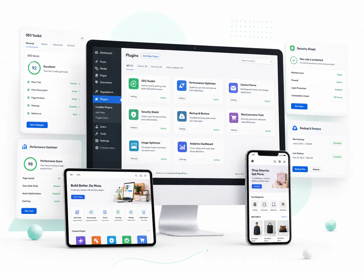 GPL WordPress plugins for SEO speed security and website features
